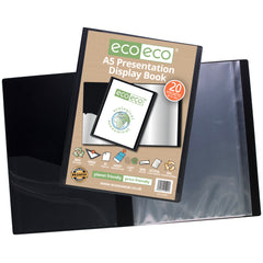 A5 50% Recycled 20 Pocket Presentation Display Book