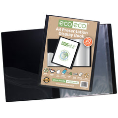 A4 50% Recycled 20 Pocket Presentation Display Book