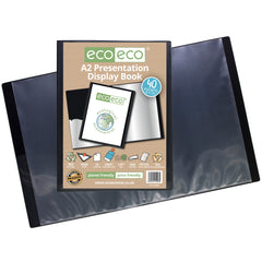A2 50% Recycled 40 Pocket Presentation Display Book
