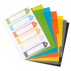 A4 50% Recycled Set 6 Wide Index File Dividers