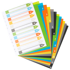 A4 50% Recycled Set 12 Index File Dividers