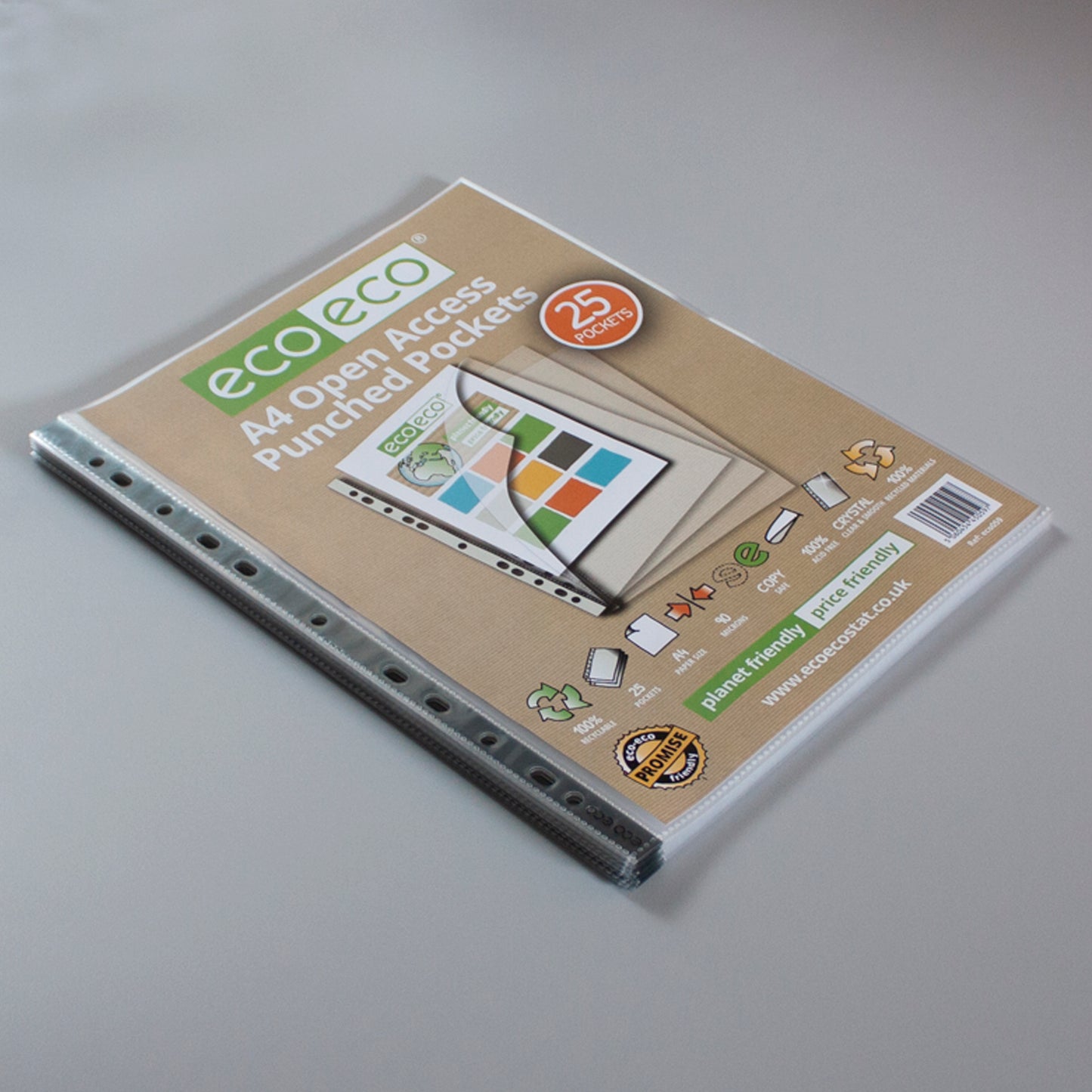 A4 100% Recycled Bag 25 Open Access Premier Multi Punched Pockets