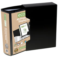 A5 50% Recycled 100 Pocket Presentation Display Book and Box