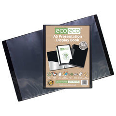 A5 50% Recycled 100 Pocket Presentation Display Book and Box
