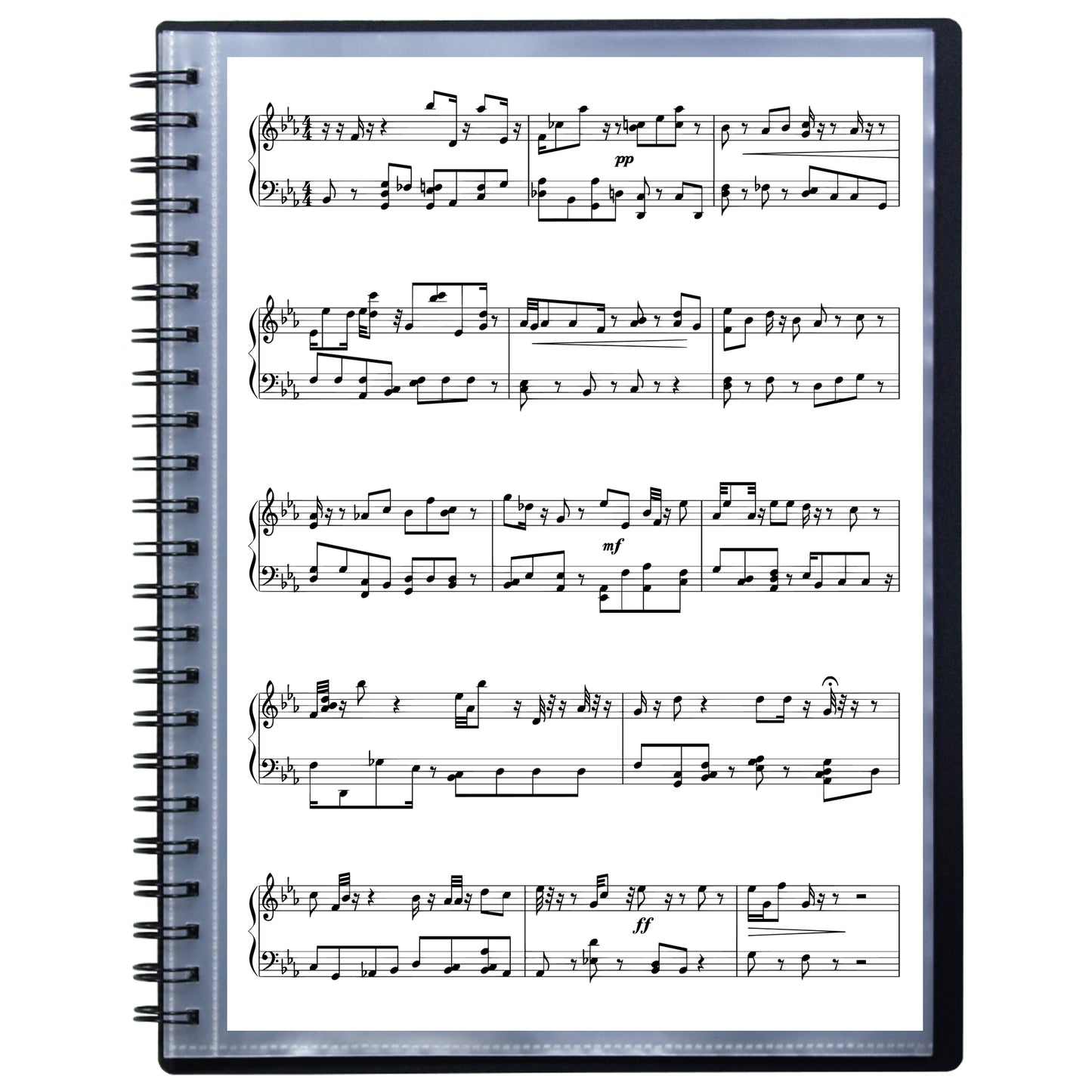 A4 90% Recycled 20 Pocket Fold Flat Spiral Display Book