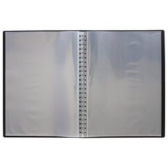 A5 90% Recycled 20 Pocket Fold Flat Spiral Display Book