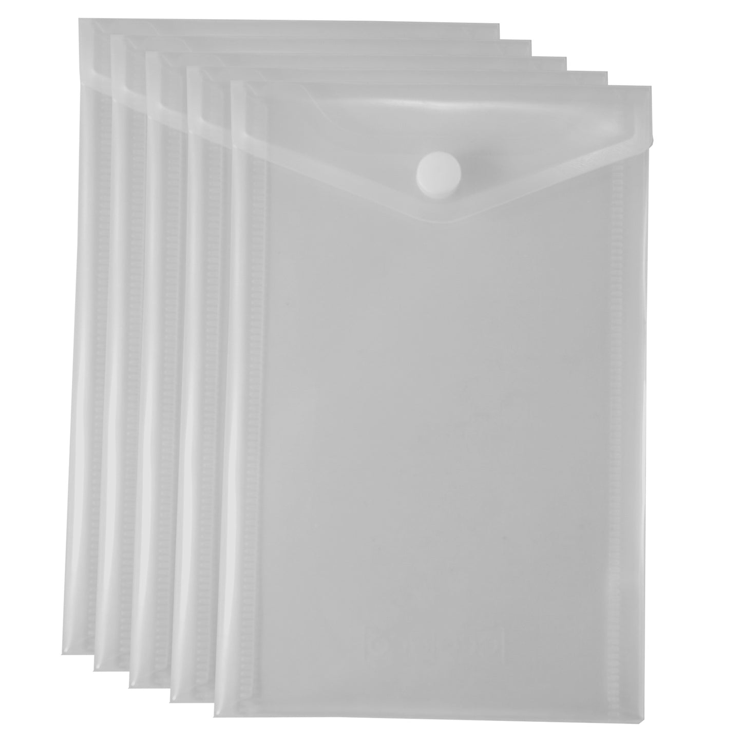 Pack 5 A6 95% Recycled Portrait Press Stud Wallets