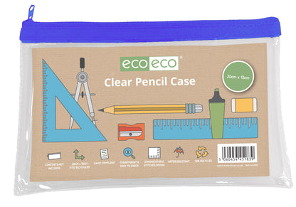 Clear PVC Flat Pencil Case - 20x13cm