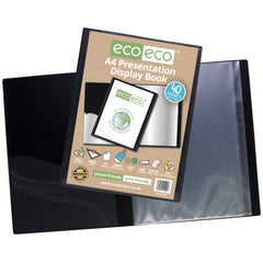 A4 50% Recycled 40 Pocket Presentation Display Book