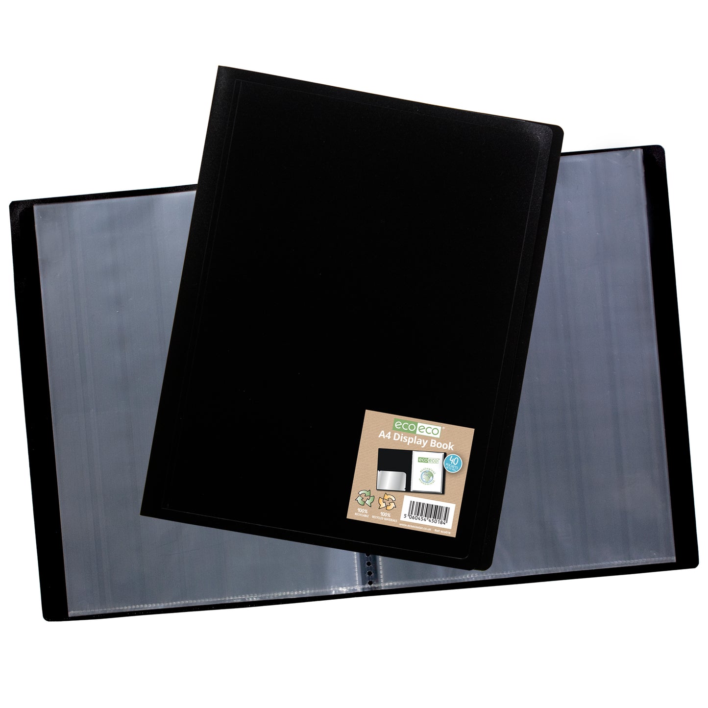A4 100% Recycled 40 Pocket Flexicover Display Book
