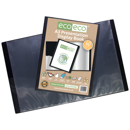 A3 50% Recycled 60 Pocket Presentation Display Book