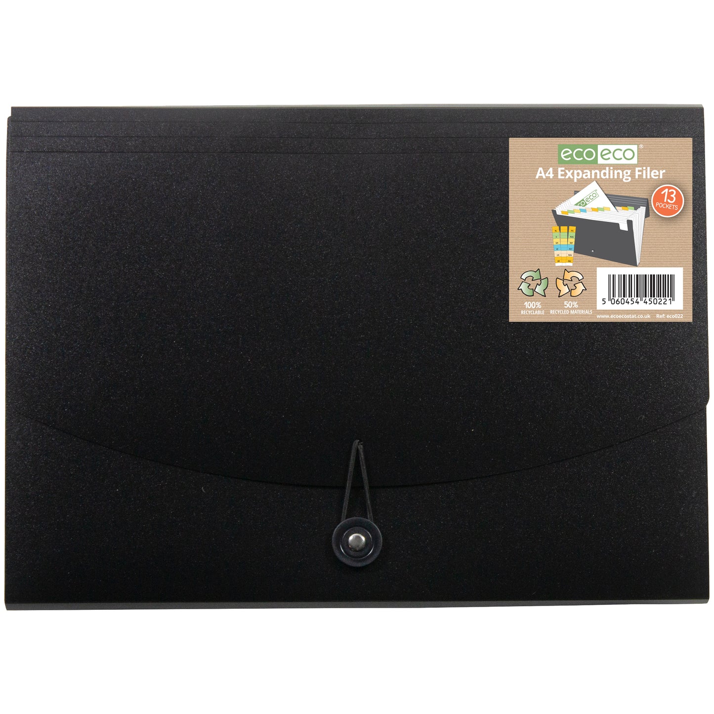 A4 50% Recycled 13 Pocket Expanding File