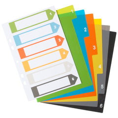 A5 50% Recycled Set 6 Index File Dividers