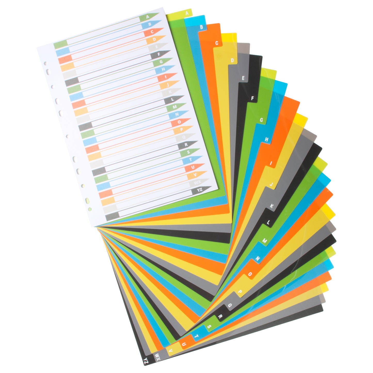 A4 50% Recycled Set A-Z Index File Dividers