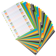 A4 50% Recycled Set A-Z Wide Index File Dividers