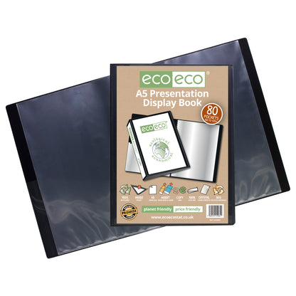A5 50% Recycled 80 Pocket Presentation Display Book