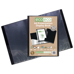 A4 50% Recycled 100 Pocket Presentation Display Book and Box