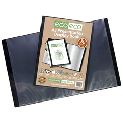 A3 50% Recycled 80 Pocket Presentation Display Book