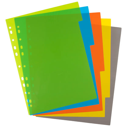 A4 50% Recycled Set 5 Index File Dividers
