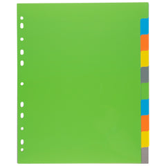 A4 50% Recycled Set 10 Wide Index File Dividers