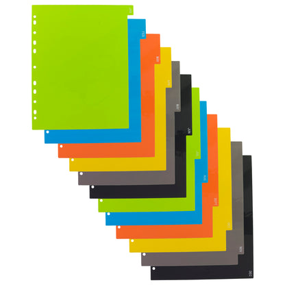 A4 50% Recycled January - December Index File Dividers