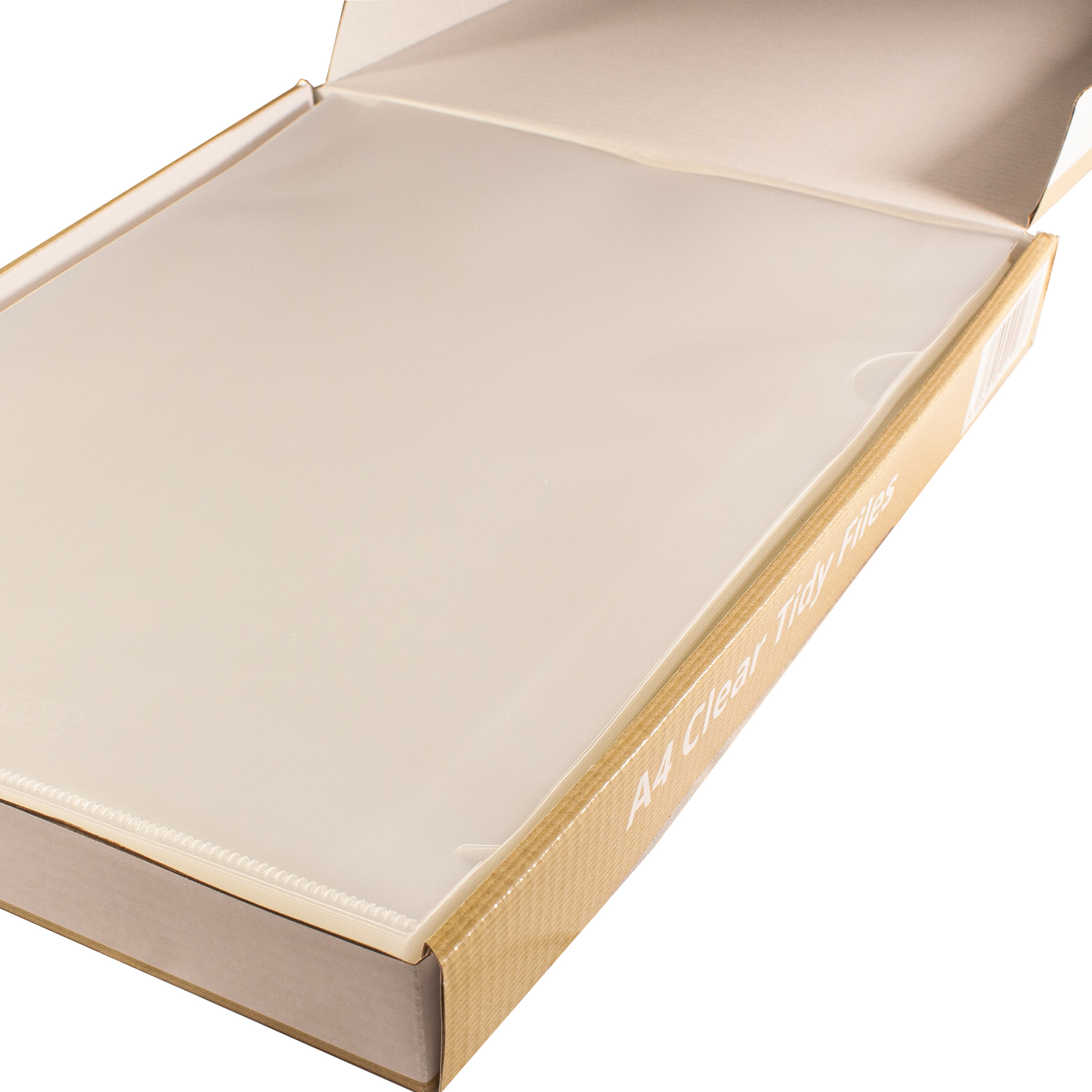 A4 50% Recycled Box 100 Clear Tidy Files