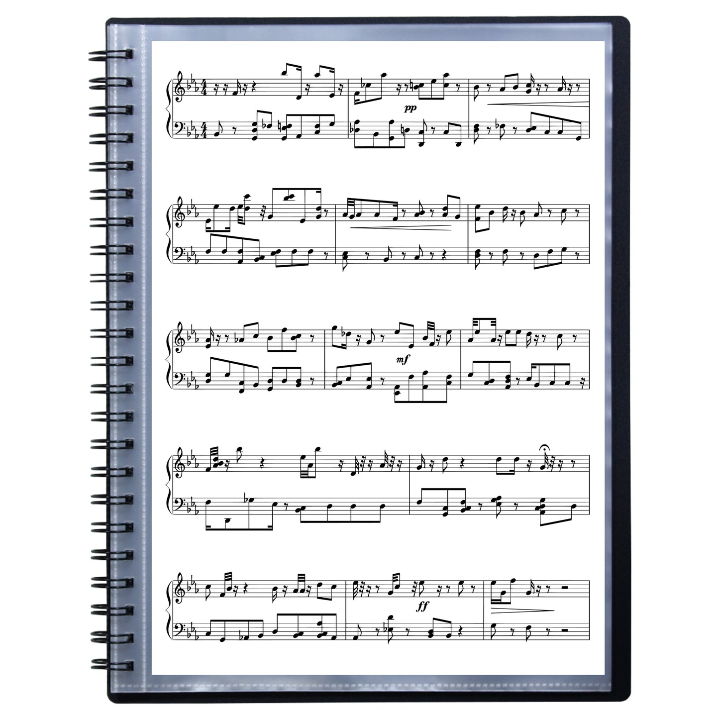 A3 90% Recycled 40 Pocket Fold Flat Spiral Display Book