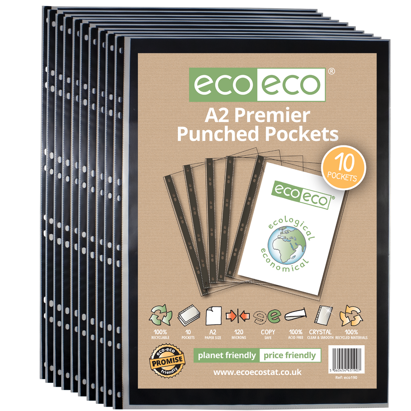 A2 100% Recycled Bag 10 Premier Multi Punched Pockets