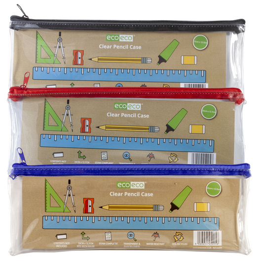 Clear PVC Flat Pencil Case - 33x12.7cm