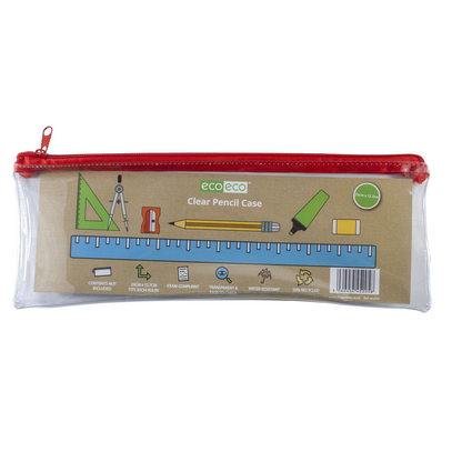 Clear PVC Flat Pencil Case - 33x12.7cm