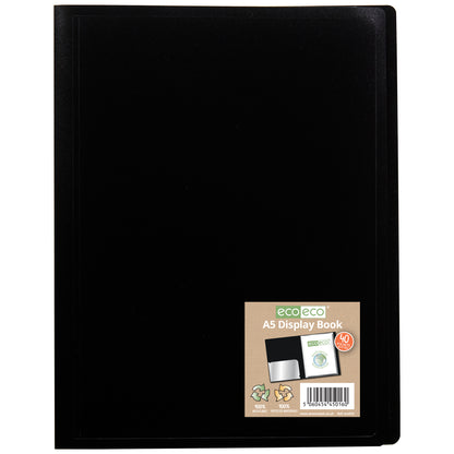 A5 100% Recycled 40 Pocket Flexicover Display Book
