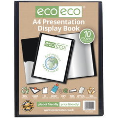 A4 50% Recycled 10 Pocket Presentation Display Book