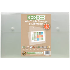 A4+ 95% Recycled Triple Storage Stud Wallet