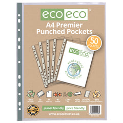 A4 100% Recycled Bag 50 Premier Multi Punched Pockets