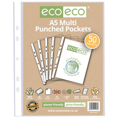 A5 100% Recycled Bag 50 Premier Multi Punched Pockets